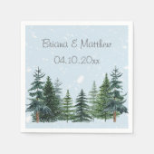 Rustic Evergreen Winter Pine Trees Servetten (Voorkant)