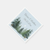 Rustic Evergreen Winter Pine Trees Servetten (Hoek)