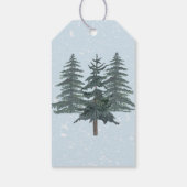 Rustic Evergreen Winter Pine Wedding Cadeaulabel (Achterkant)