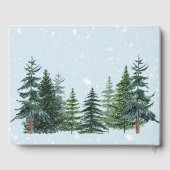 Rustic Evergreen Winter Pine Wedding Gastenboek (Achterkant)
