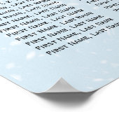 Rustic Evergreen Winter Pine Wedding Seating Chart Poster (Hoek)