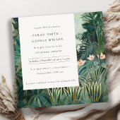 Rustic Exotic Tropical Forest Vow Renewal Invite Bedankkaart