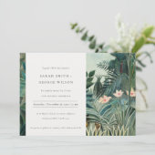 Rustic Exotic Tropical Forest Vow Renewal Invite Bedankkaart (Staand voorkant)