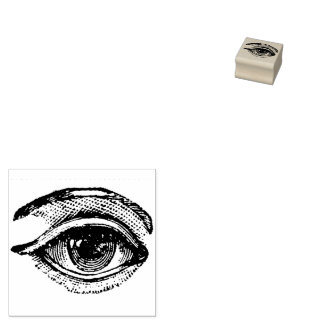 Rustic Eyeball  Rubber Stamp Rubberstempel