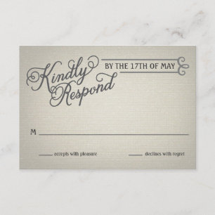 Rustic Fade Cream-respons RSVP Kaartje