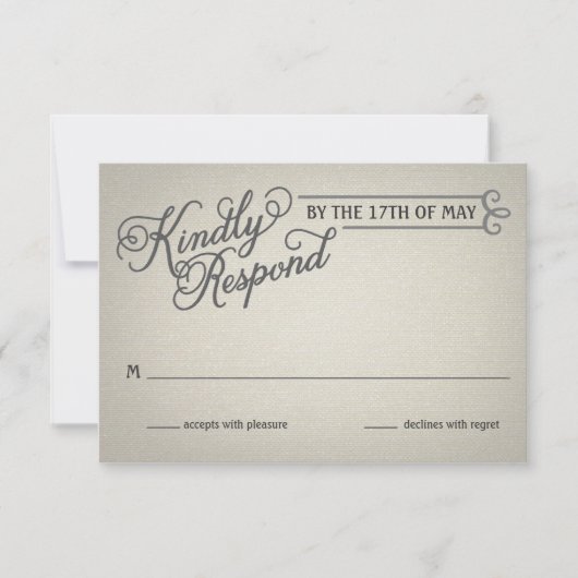 Rustic Fade Cream-respons RSVP Kaartje (Voorkant)