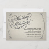 Rustic Fade Cream Wedding Uitnodiging (Voorkant)