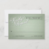 Rustic Fade Green Response RSVP Kaartje (Voorkant)