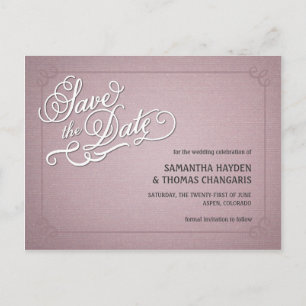 Rustic Fade Pink Bewaar de datum Aankondigingskaart