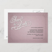 Rustic Fade Pink Bewaar de datum Aankondigingskaart (Voorkant / Achterkant)