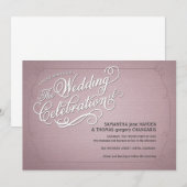 Rustic Fade Pink Wedding Uitnodiging (Voorkant / Achterkant)