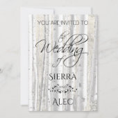 Rustic Faded White Birch Trees Kaart (Voorkant)