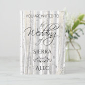 Rustic Faded White Birch Trees Kaart (Staand voorkant)