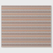 Rustic Fair Isle Nordic Stripe Cadeaupapier (Vlak)