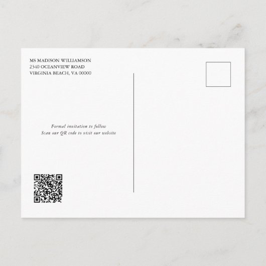 Rustic Fairy Lichten Foto opslaan Datum Aankondigingskaart (Achterkant)