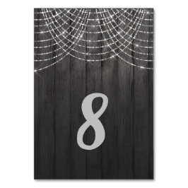 RUSTIC  FAIRY LIGHT MODERN TABEL NUMMER KAART