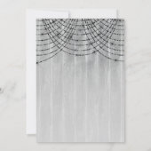 RUSTIC  FAIRY LIGHT WASHED TIMBER WEDDING KAART (Achterkant)