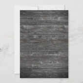 Rustic Fairy Lights Mason Jar Wedding Invitaton Kaart (Achterkant)