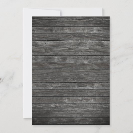 Rustic Fairy Lights Mason Jar Wedding Invitaton Kaart (Achterkant)