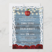 Rustic Fairy Tale Snow White Dusty Blue Wedding Kaart (Voorkant)
