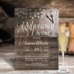 Rustic Fairy Tale Wedding Barn Rehearsal Dinner Kaart<br><div class="desc">Rustic Fairytale bruiloft Barn Wood Rehearsal Dinner Invitations.</div>