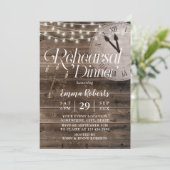 Rustic Fairy Tale Wedding Barn Rehearsal Dinner Kaart (Staand voorkant)