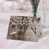 Rustic Fairytale bruiloft Barn Wood Dank je Bedankkaart