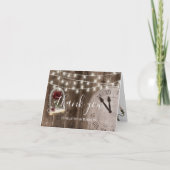 Rustic Fairytale bruiloft Barn Wood Dank je Bedankkaart (Voorkant)