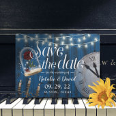 Rustic Fairytale bruiloft Navy Barn Save the Date Aankondigingskaart