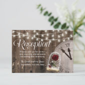 Rustic Fairytale bruiloft Roos Dome Reception Kaart (Staand voorkant)