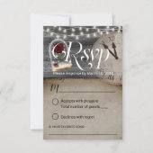 Rustic Fairytale bruiloft Roos Glass Dome RSVP (Voorkant)