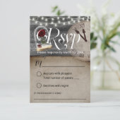 Rustic Fairytale bruiloft Roos Glass Dome RSVP Kaartje (Staand voorkant)