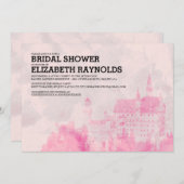 Rustic Fairytale Castle Bridal Shower Invitations Kaart (Voorkant / Achterkant)