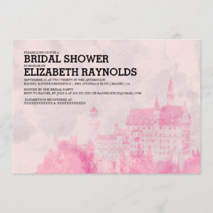 Rustic Fairytale Castle Bridal Shower Invitations Kaart
