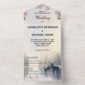 Rustic Fairytale Enchanted Forest Wedding All In One Uitnodiging (Binnen)