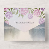 Rustic Fairytale Enchanted Forest Wedding All In One Uitnodiging (Achterkant)