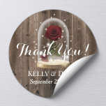 Rustic Fairytale Princess Roos Dome Wedding Ronde Sticker<br><div class="desc">Rustic Fairytale Princess Roos Dome Wedding Stickers.</div>
