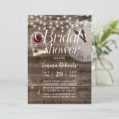 Rustic Fairytale Wedding Barn Wood Vrijgezellenfee Kaart (Staand voorkant)