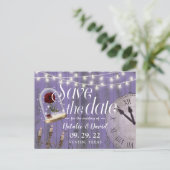 Rustic Fairytale Wedding Lavender Save the Date Aankondigingskaart (Staand voorkant)