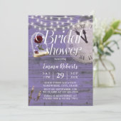 Rustic Fairytale Wedding Lavender Vrijgezellenfees Kaart (Staand voorkant)