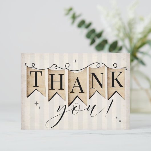 Rustic Faith Hope Love  Christelijke bruiloft Bedankkaart (Staand voorkant)