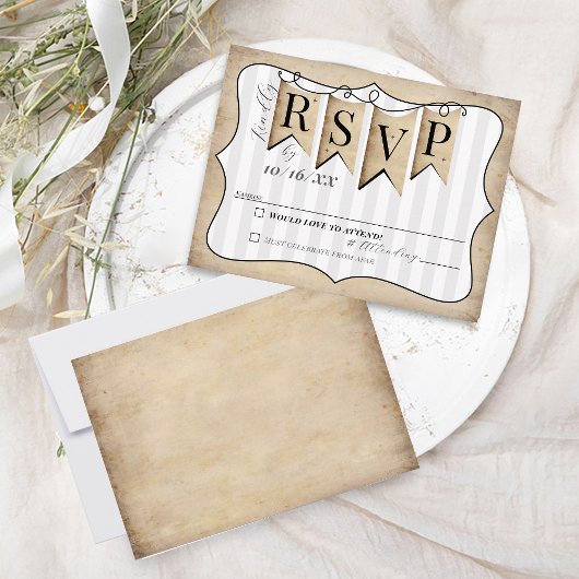 Rustic Faith Hope Love Christelijke bruiloft RSVP