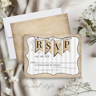 Rustic Faith Hope Love Christelijke bruiloft RSVP  Kaartje