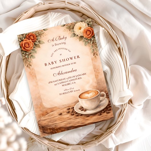 Rustic Fall A Baby Is Brewing Kaart