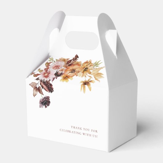 Rustic Fall Boho Bloemige Trouwdag  Bedankdoosjes (Achterkant)