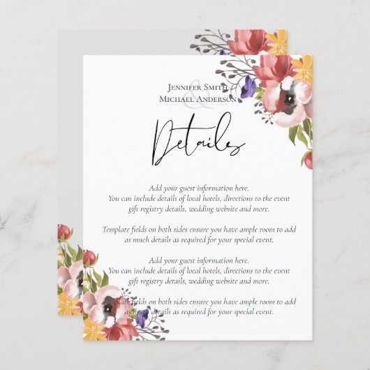 Rustic Fall Colors Wedding Collectie - Budget (Voorkant / Achterkant)