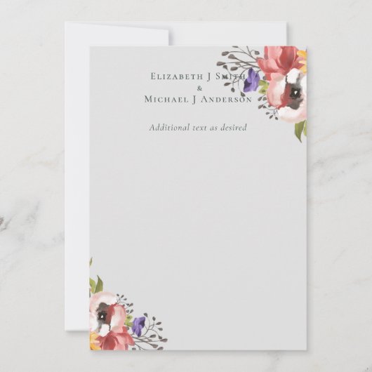 Rustic Fall Colors Wedding Collectie - Budget (Achterkant)