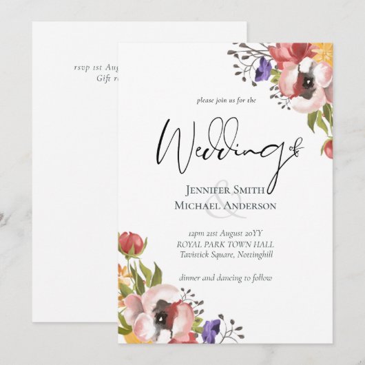 Rustic Fall Colors Wedding Collectie - Budget (Voorkant / Achterkant)