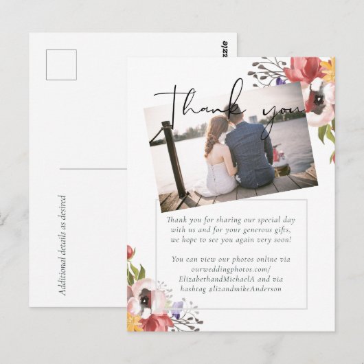 Rustic Fall Colors Wedding Collectie - Budget Briefkaart (Voorkant / Achterkant)