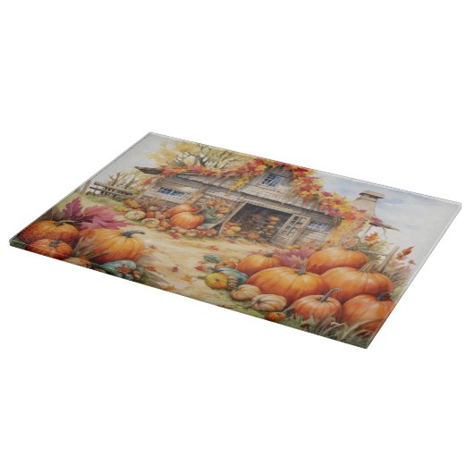 RUSTIC FALL FARMHOUSE WITH AUTUMN PUMPKINS SNIJPLANK (Hoek)